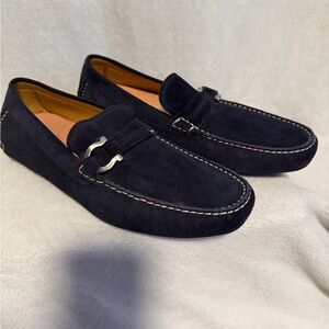 Ferragamo Gancini Suede Driving Shoes